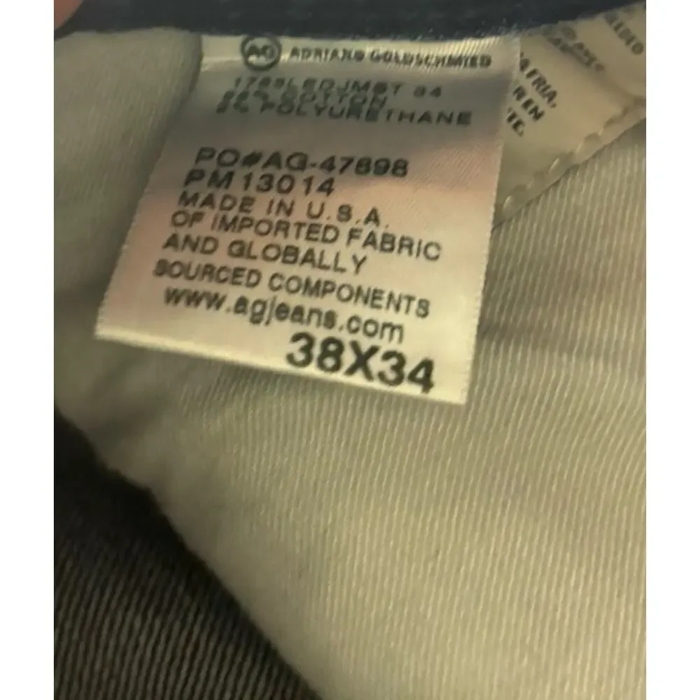 AG Adriano Goldschmied Tellis Men  Slim Jeans Medium Wash Stretch designer 38x34